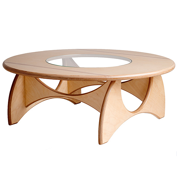 Abstract Wooden Coffee Table Main Image