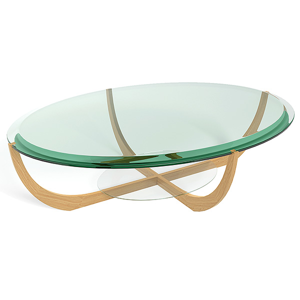 Abstract Glass Coffee Table Main Image