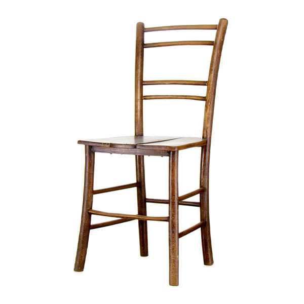Rustic Stained Wood Chair Main Image