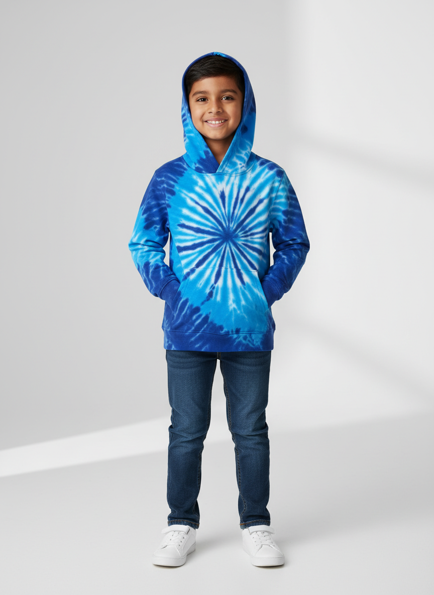 Lumina Tie-Dye Hoodie S Blue Swirl Main Image