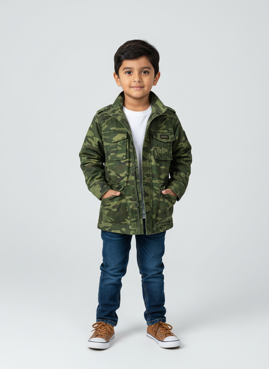 Rebel Camo Field Jacket M Green Camo Main Image