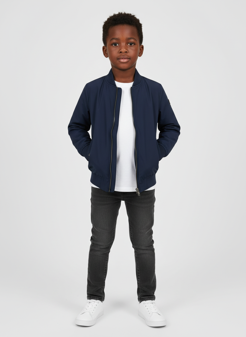 Aura Everyday Bomber Jacket XS Navy Main Image