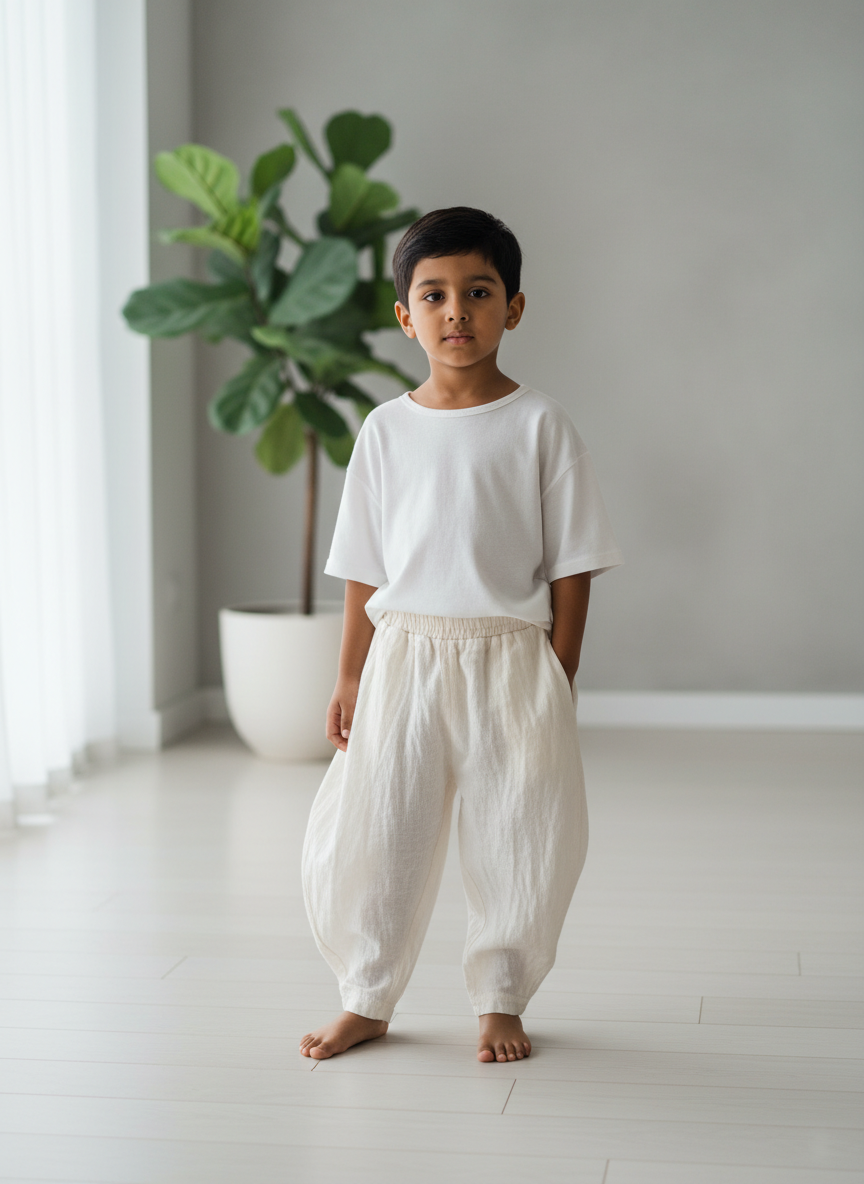 Vera Linen-Cotton Easy Pant XS Ivory Main Image