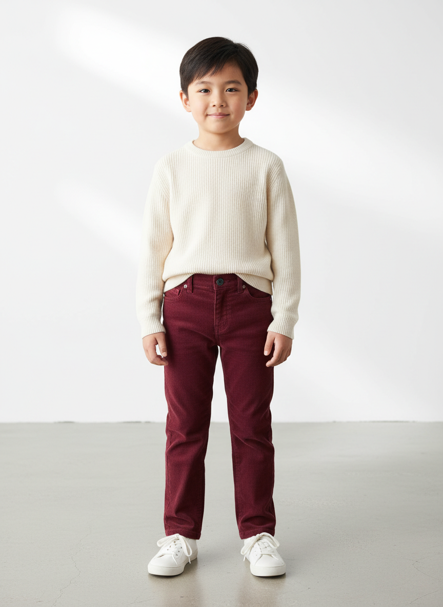 Aura Fine-Wale Corduroy Pant L Burgundy Main Image