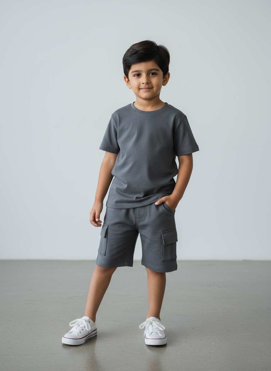 Aura Cargo Lounge Short L Charcoal Main Image