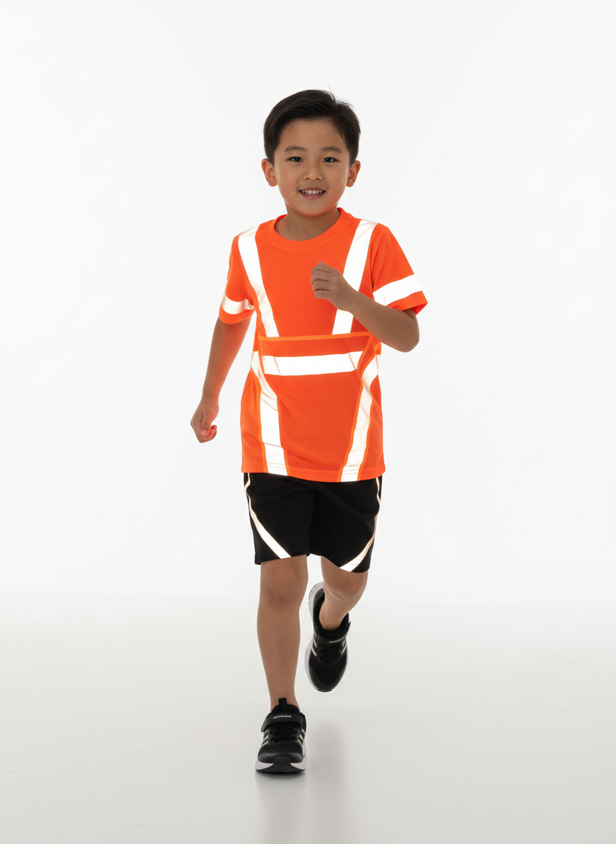 Solstice High-Vis Running Tee S Neon Orange Main Image