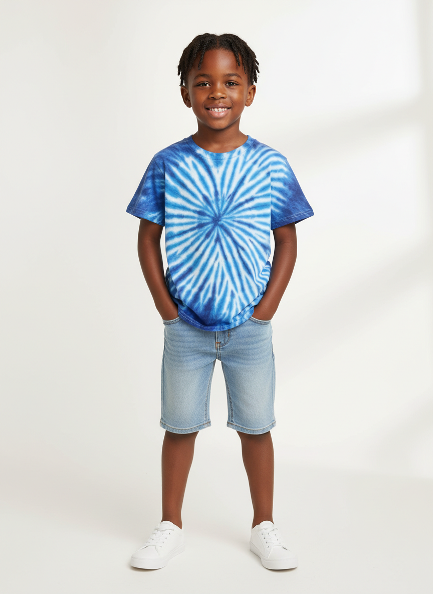 Rebel Tie-Dye Swirl Tee M Blue Swirl Main Image