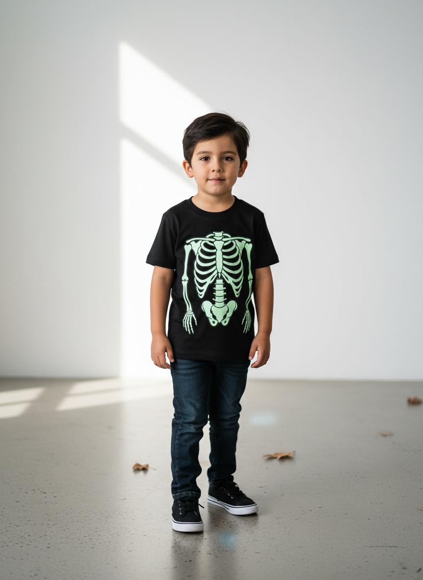 Aura Midnight Skeleton Tee L Black Main Image