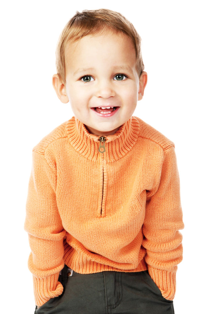 Versatil Orange Half-Zip Sweater Main Image