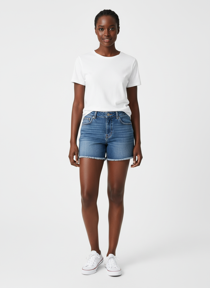 Solstice Denim Cutoff Shorts XS Medium Wash Main Image