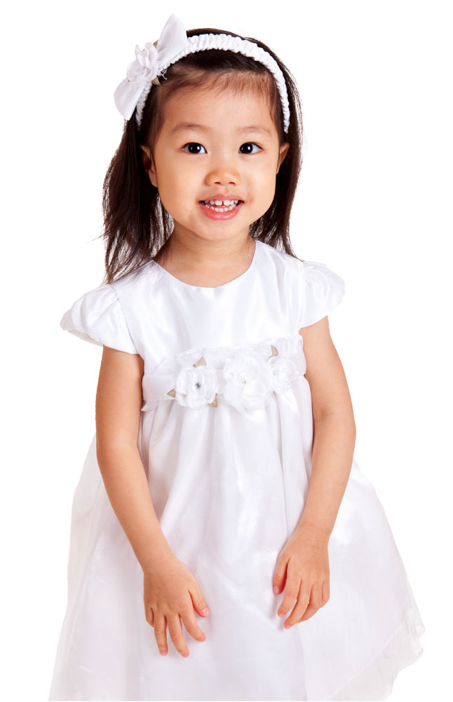 Albini Tots Girls' Dress with Rossettes Main Image