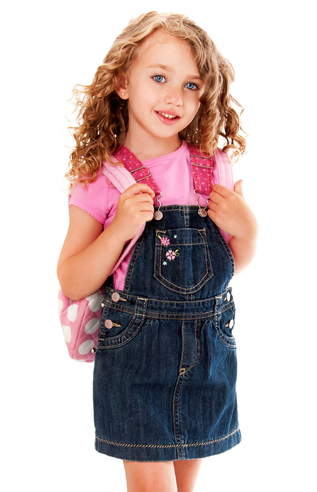 Albini Tots Girls' Denim Overall Dress Main Image