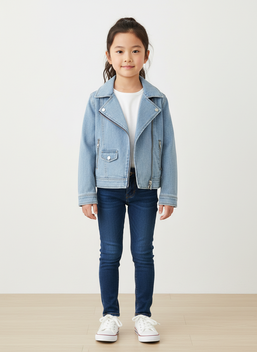 Rebel Denim Moto Jacket S Light Wash Main Image