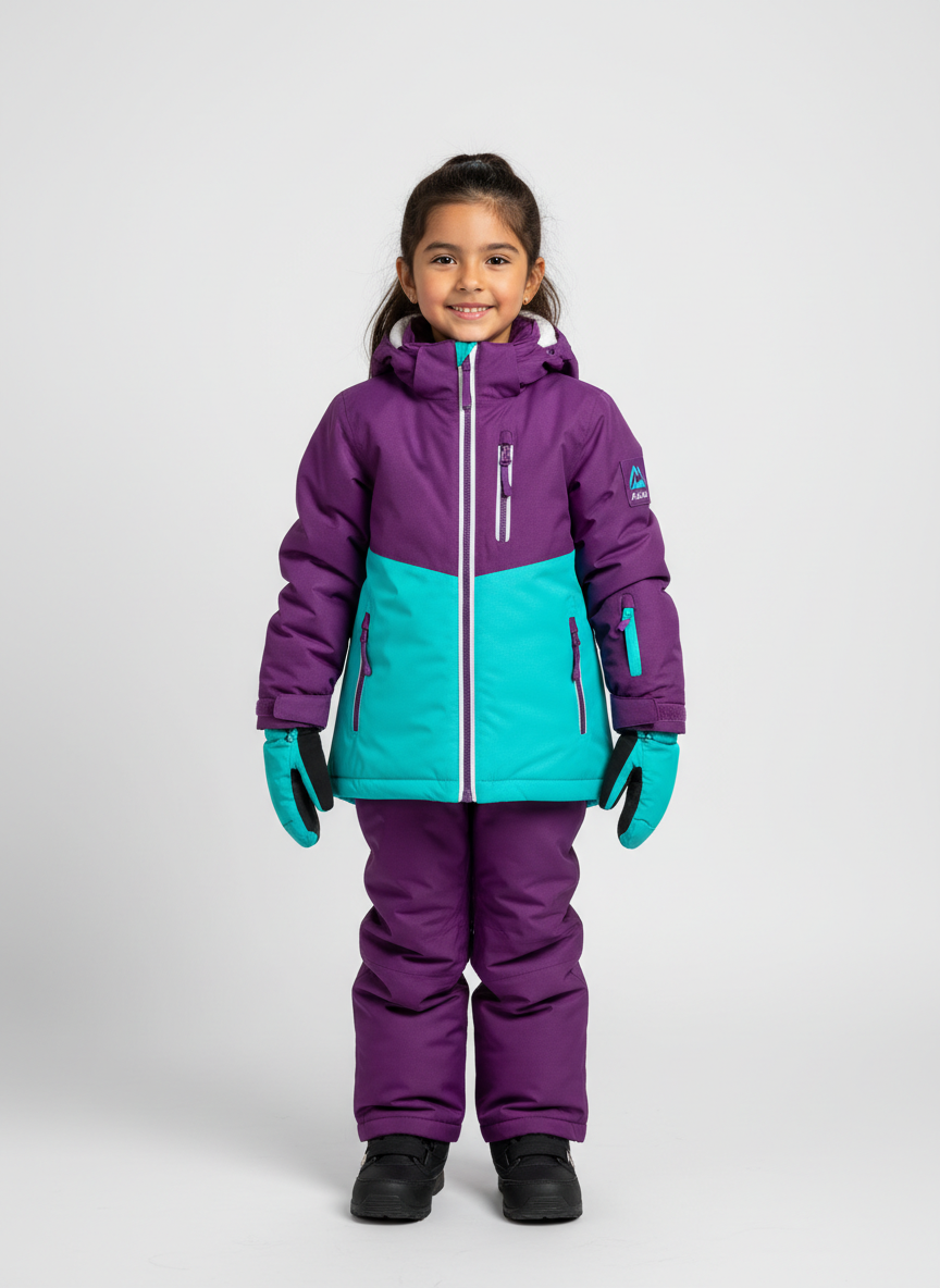 Aura Colorblock Ski Jacket S Purple/Teal Main Image