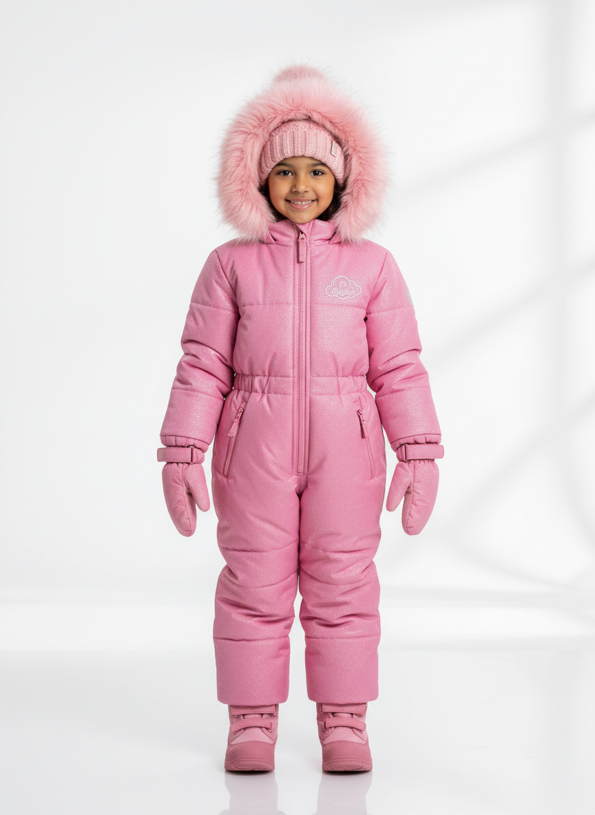 Aura Glitter Snow Suit L Pink Sparkle Main Image