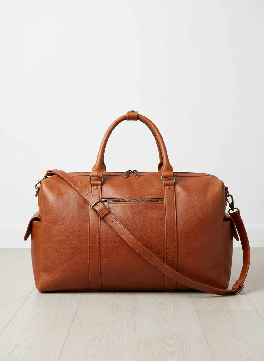 Rebel Leather Weekender Cognac Main Image