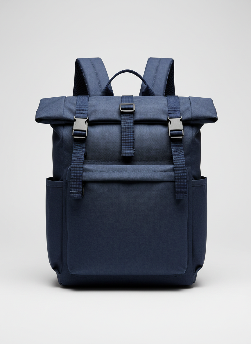 Lumina Roll-Top Backpack Navy Main Image