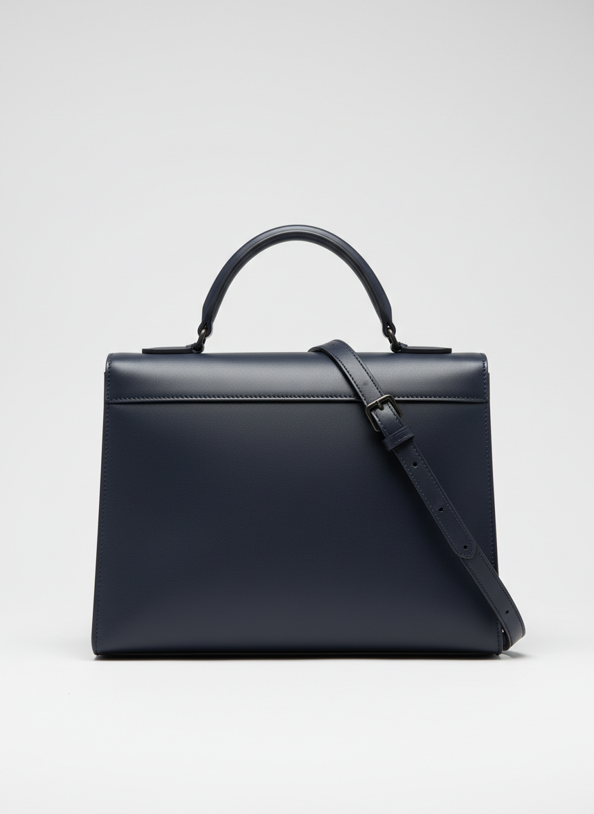 Aura Classic Satchel Navy Main Image