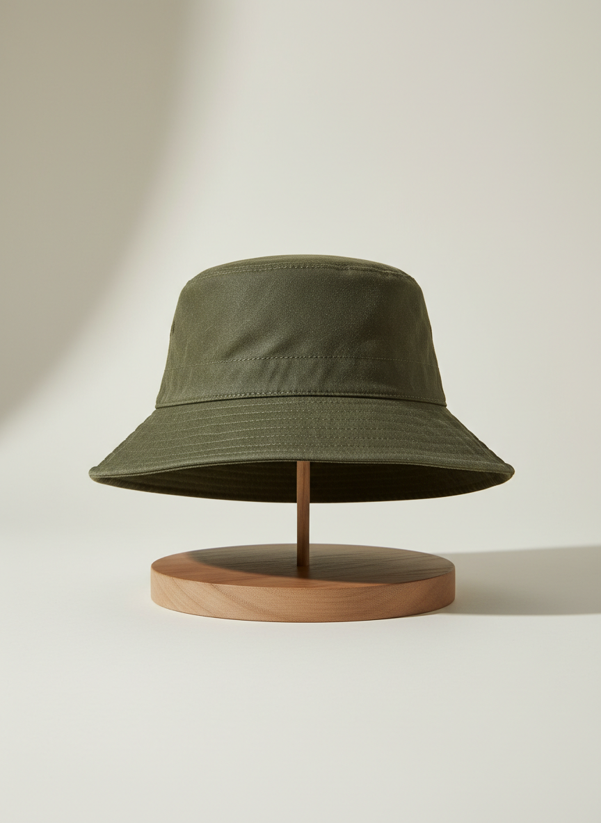 Lumina Waxed Canvas Bucket Hat S/M Olive Main Image