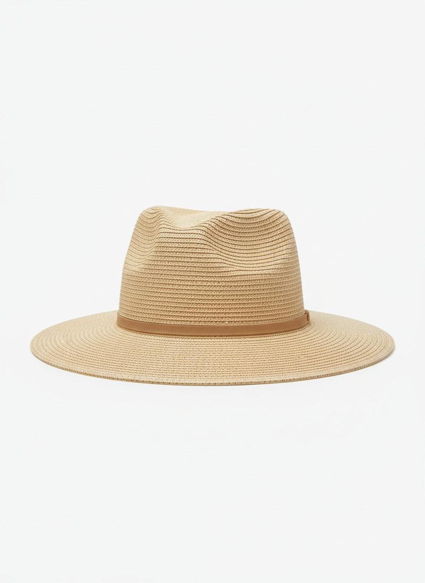 Aura Wide Brim Straw Panama S/M Natural Main Image