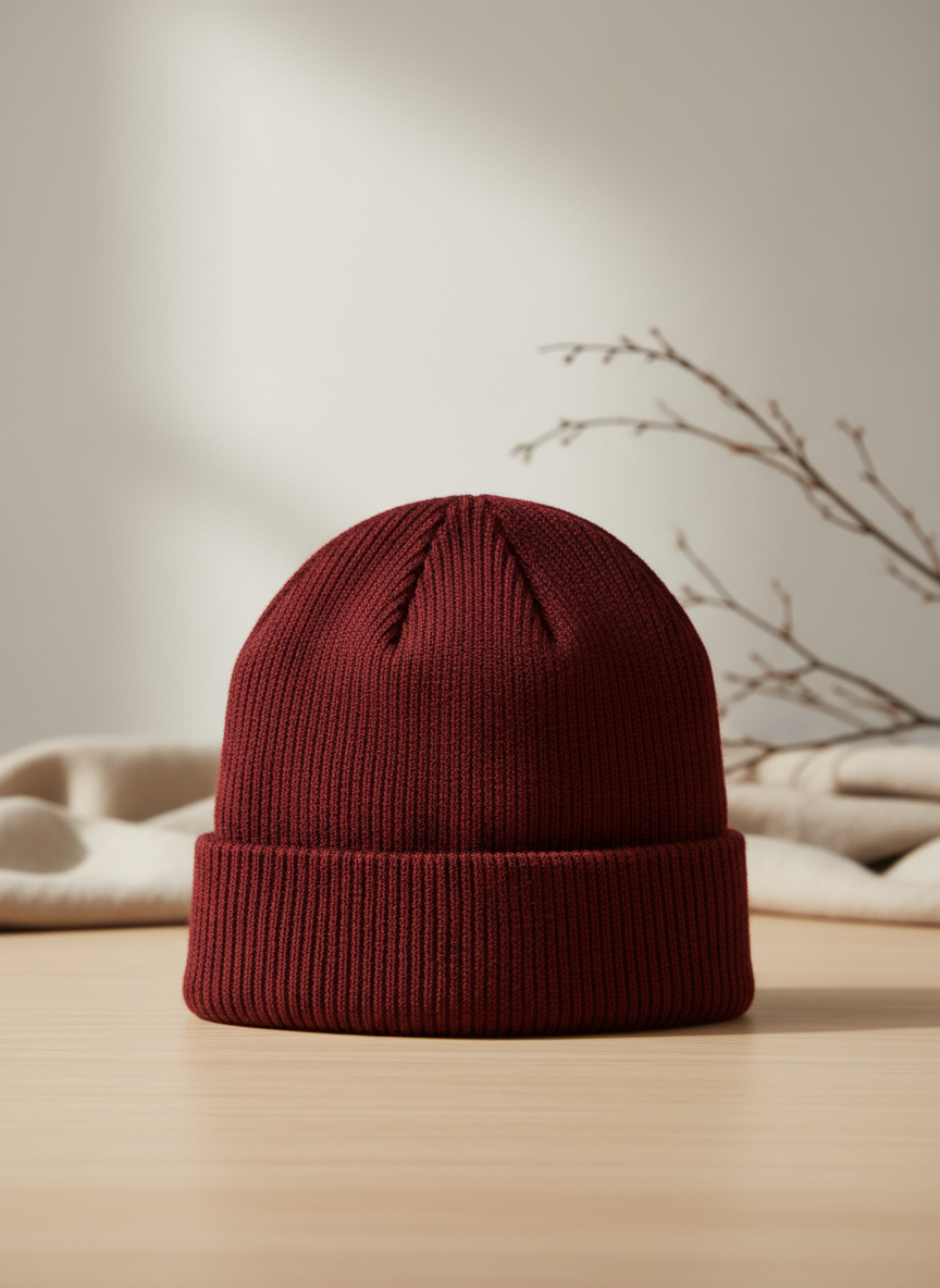 Lumina Merino Wool Watch Cap L/XL Burgundy Main Image