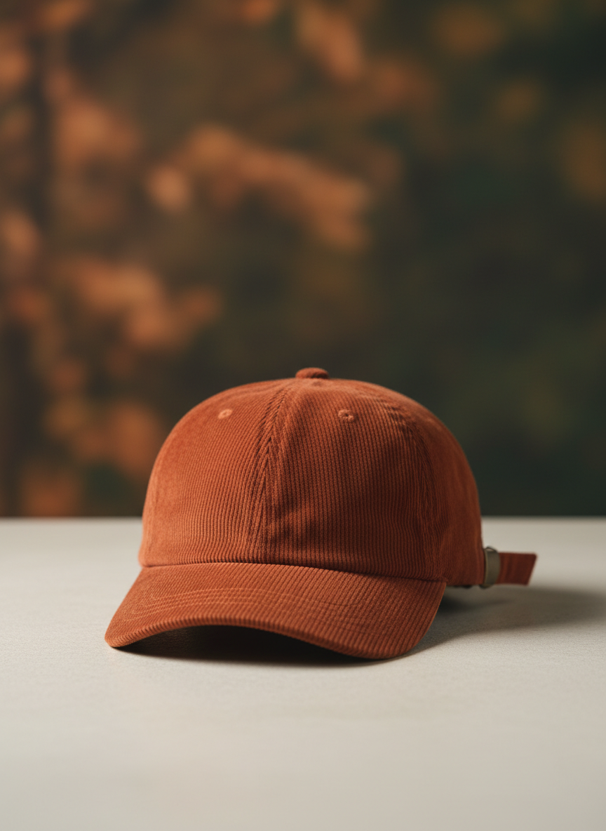 Vera Corduroy Dad Hat L/XL Rust Main Image