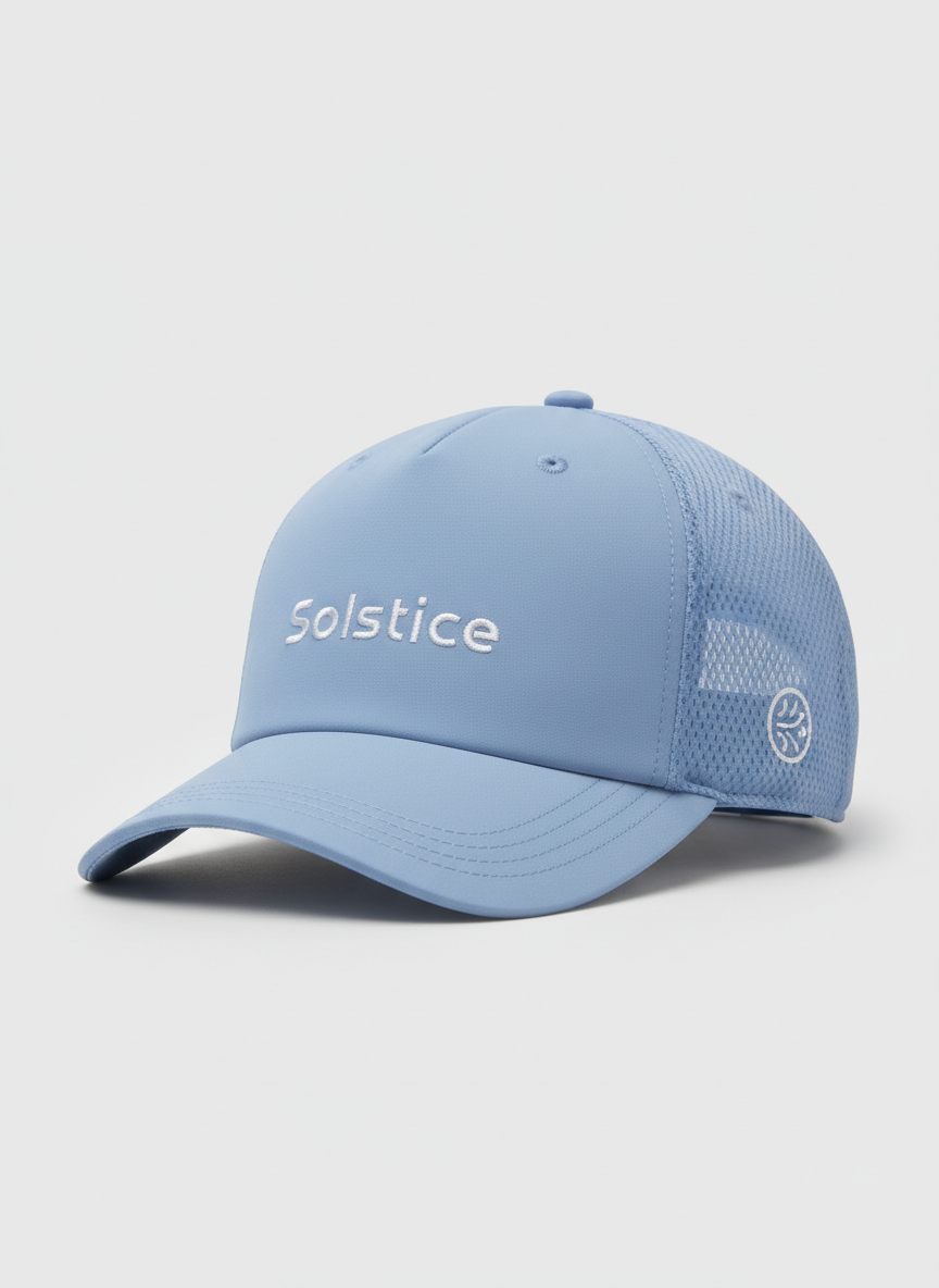 Solstice Ventilated Golf Cap L/XL Light Blue Main Image