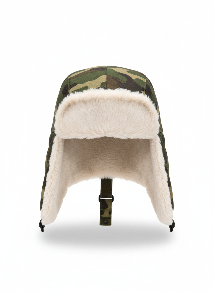Rebel Trapper Hat L/XL Green Camo Main Image
