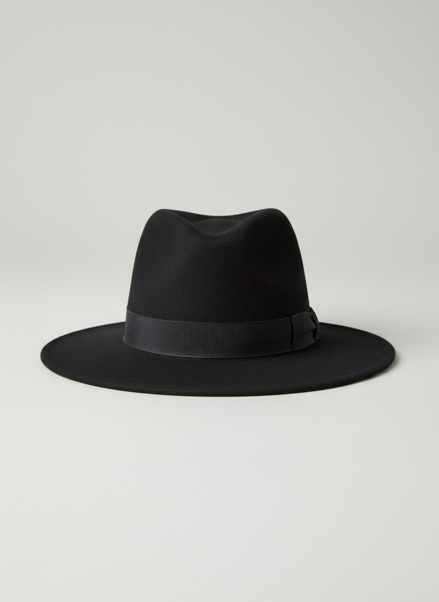 Aura Felt Fedora Black Main Image