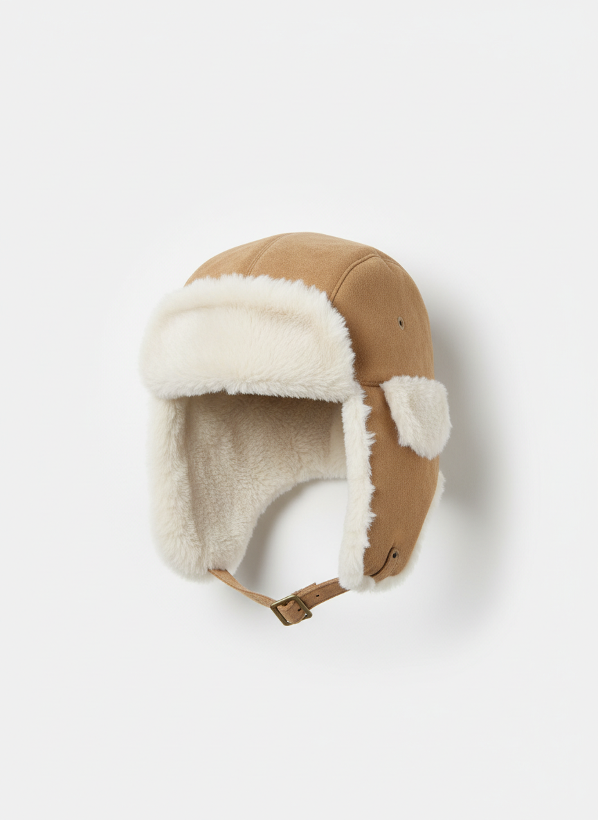 Aura Suede Trapper Hat Tan Main Image