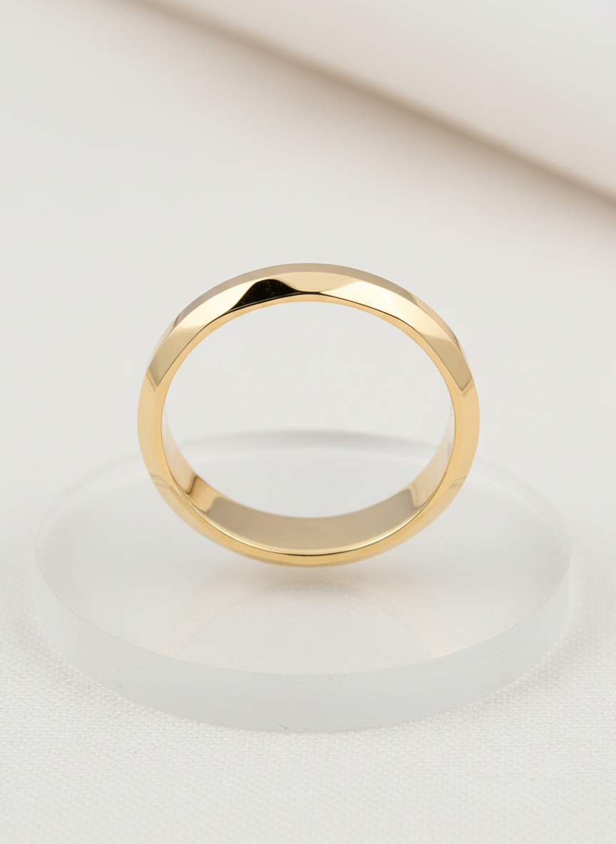 Aura Beveled Gold Ring Size 9 Main Image