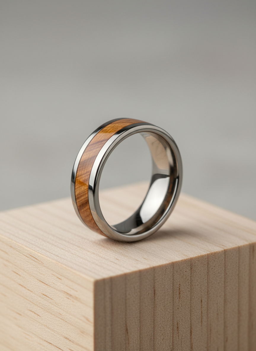 Solstice Wood Inlay Ring Size 10 Main Image