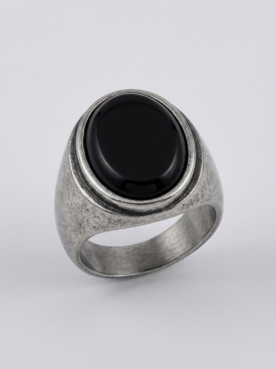 Rebel Onyx Statement Ring Size 10 Main Image