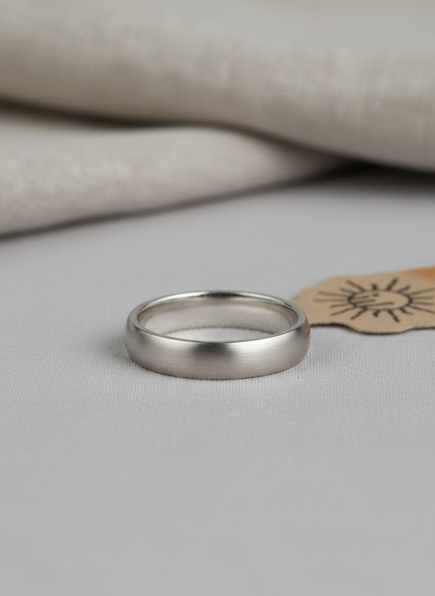 Lumina Minimalist Silver Band Size 9 Main Image