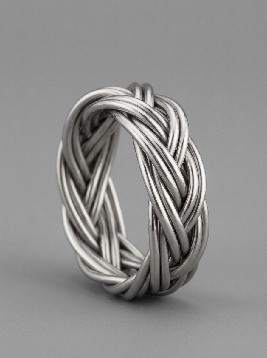 Vera Braided Metal Ring Size 9 Main Image
