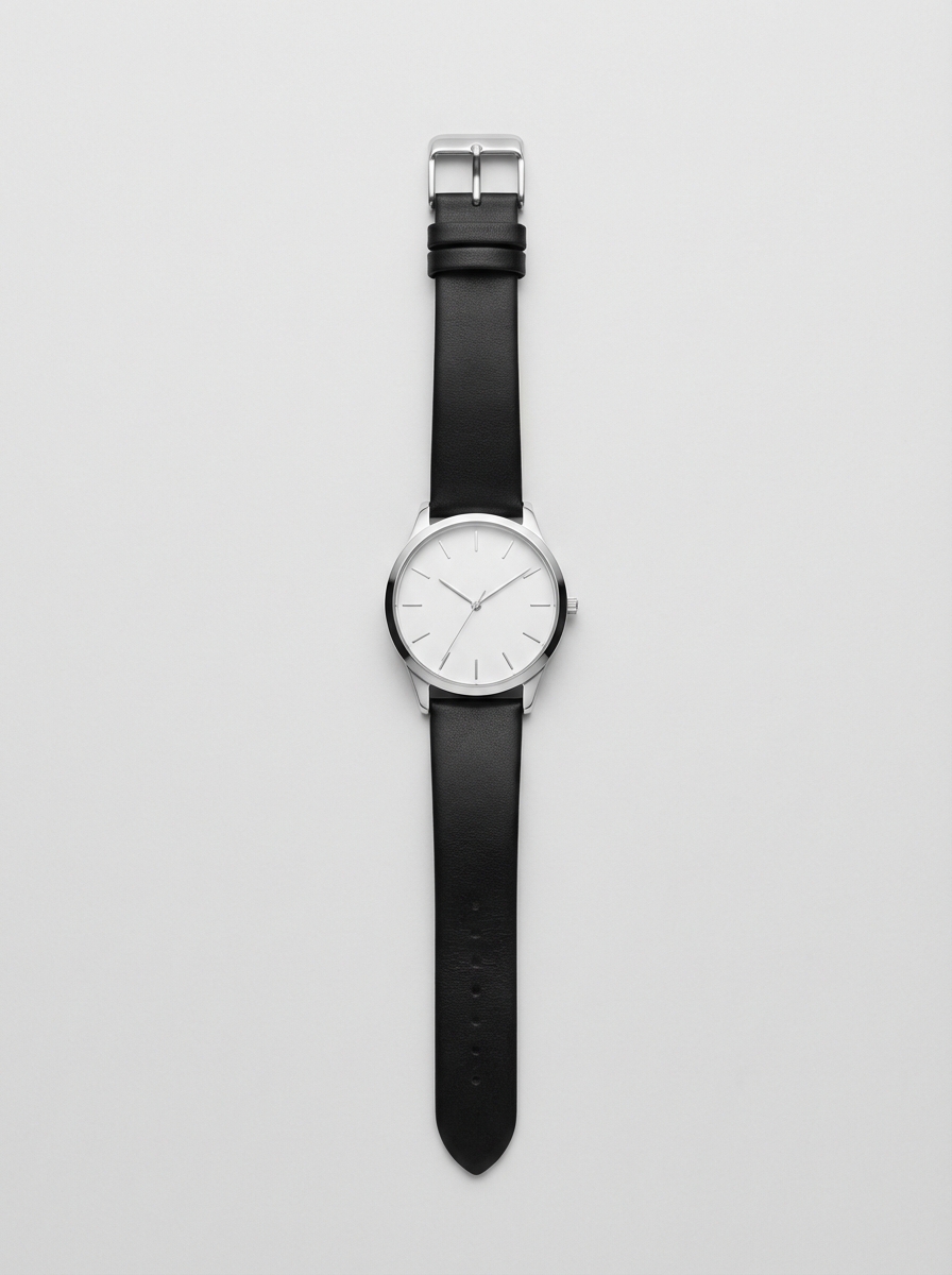 Vera Bauhaus Leather Watch One Size Main Image