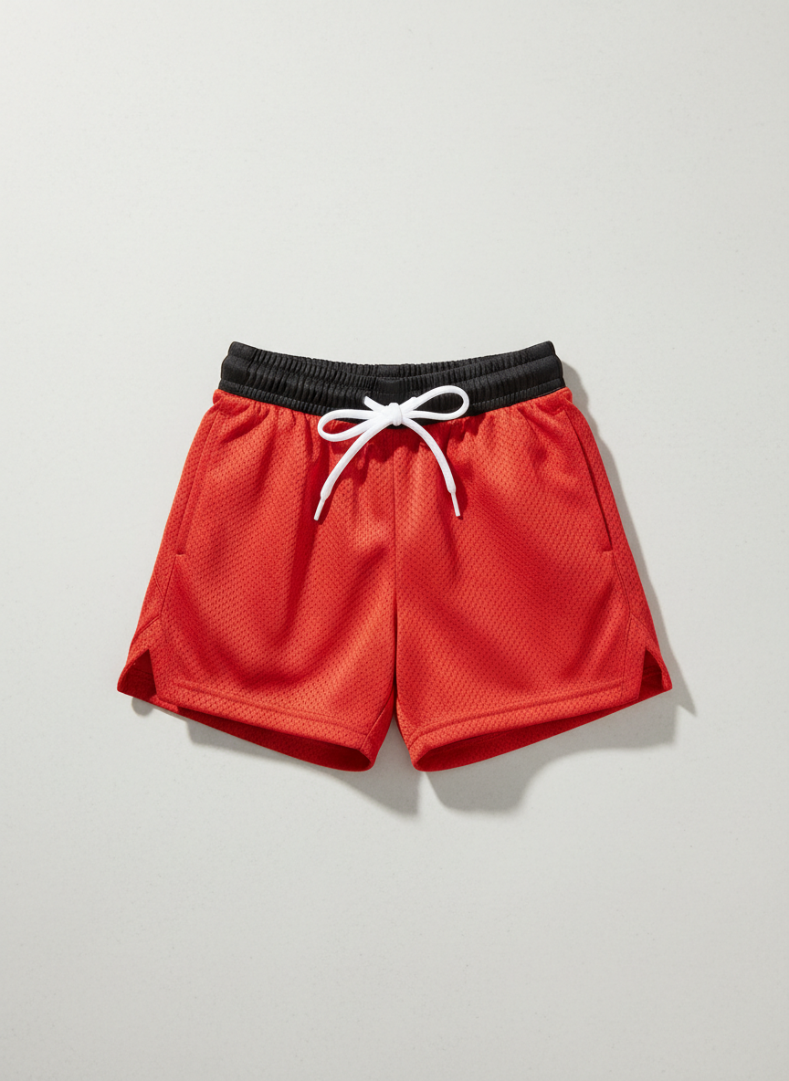 Rebel Mesh Basketball Short Large Red Main Image