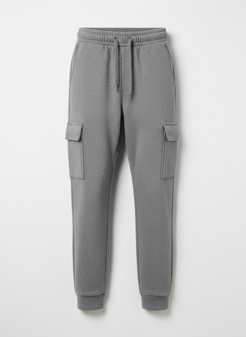 Rebel Fleece Cargo Jogger Large Grey Main Image