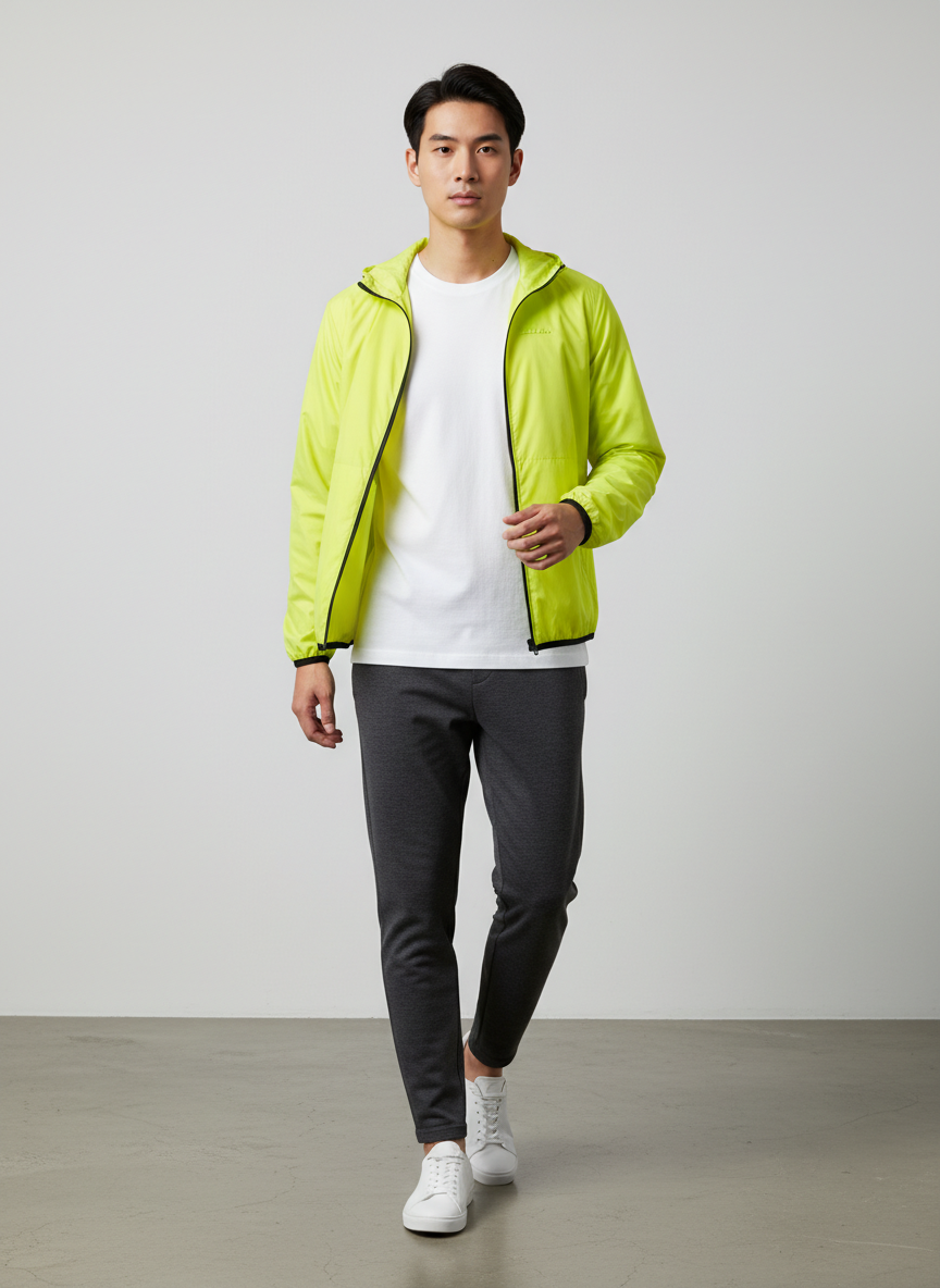 Lumina Lightweight Windbreaker X-Large Neon Yellow Main Image