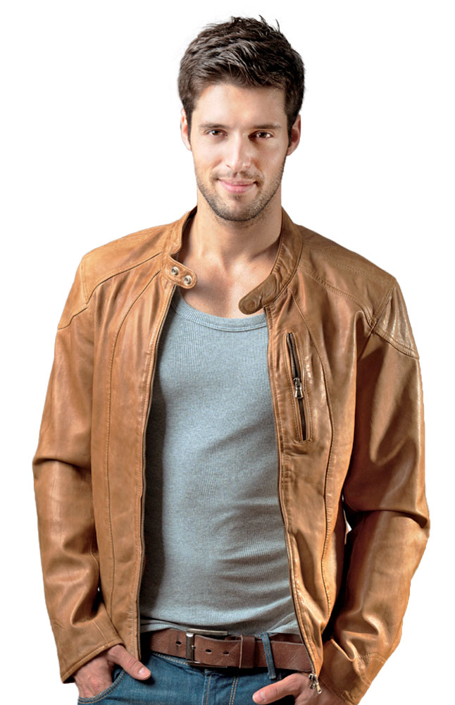 Luigi Valenti Casual Leather Jacket Main Image