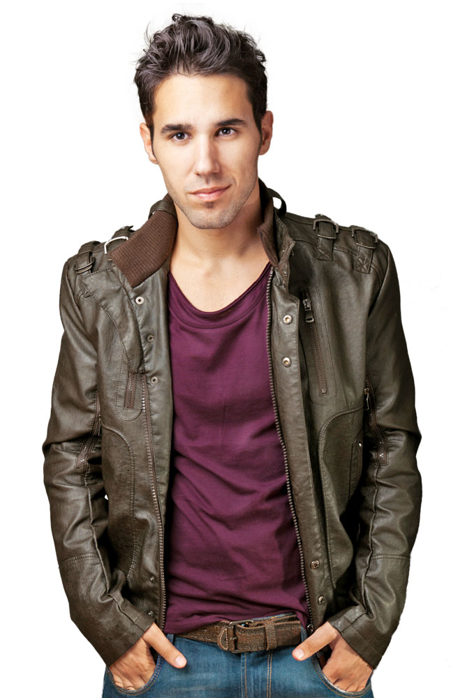 Hermitage Ribbed Collar Leather Bomber Main Image