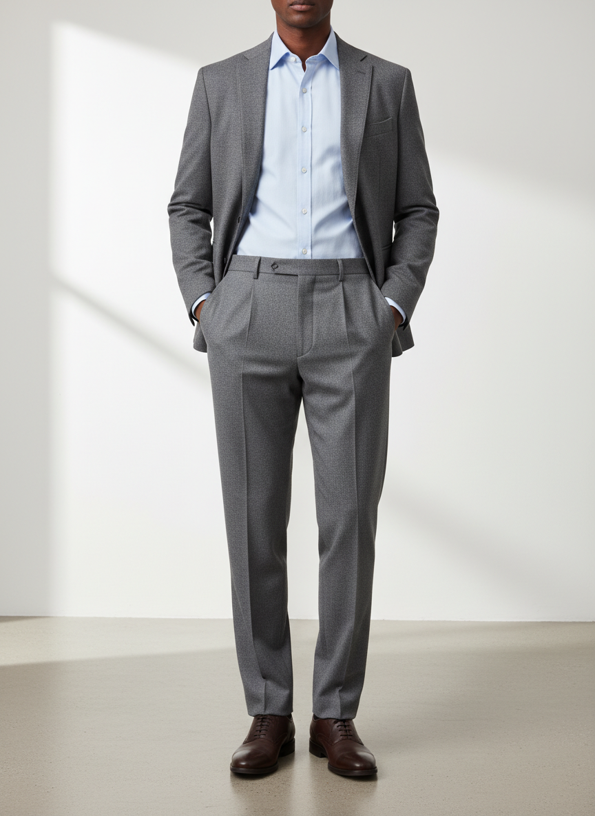 Vera Pleated Dress Trouser 30x30 Grey Main Image
