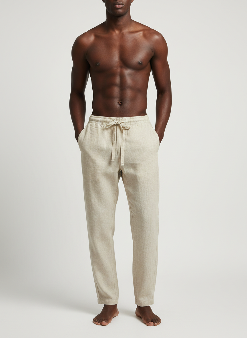 Solstice Drawstring Linen Pant 30x30 Natural Main Image