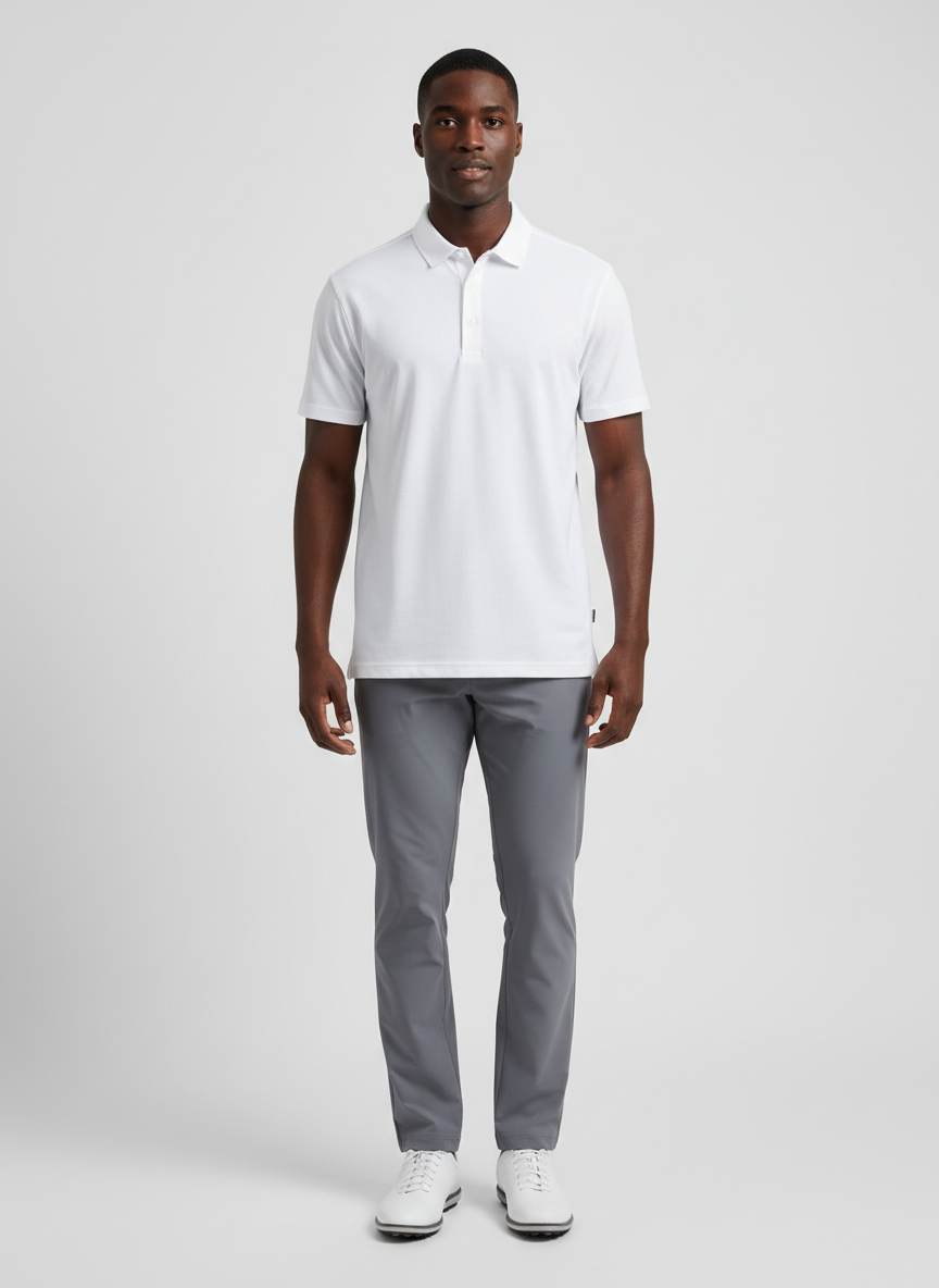 Aura Performance Golf Polo Medium White Main Image