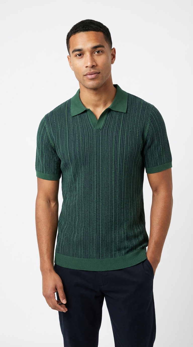 The Bold Vertical Stripe Polo Main Image