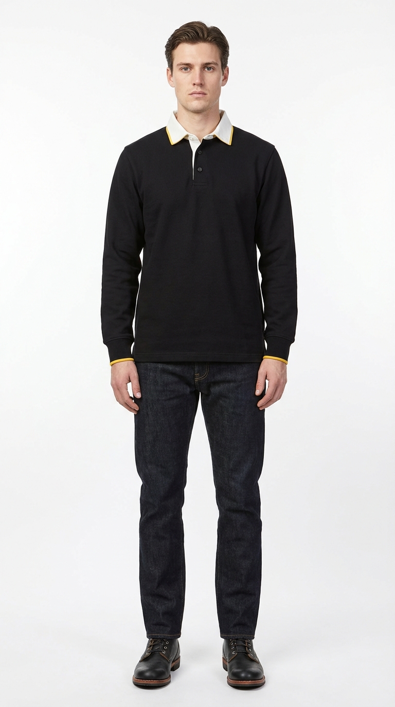 The Tipped Collar Rugby Polo Main Image