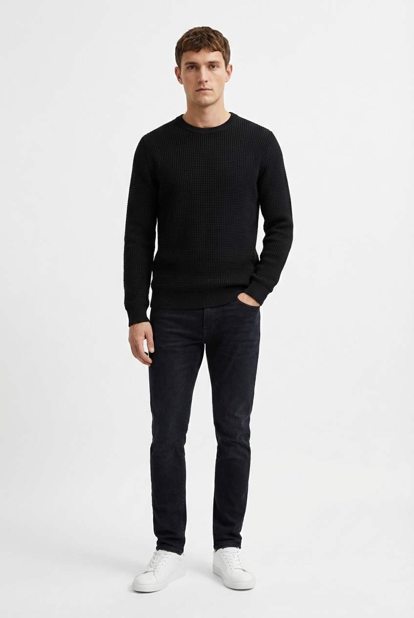 The Blackout Textured Sweater Main Image