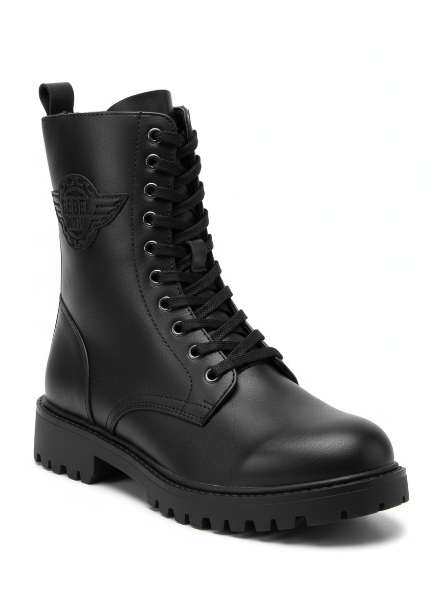 Rebel Moto Combat Boot Size 10 Black Main Image