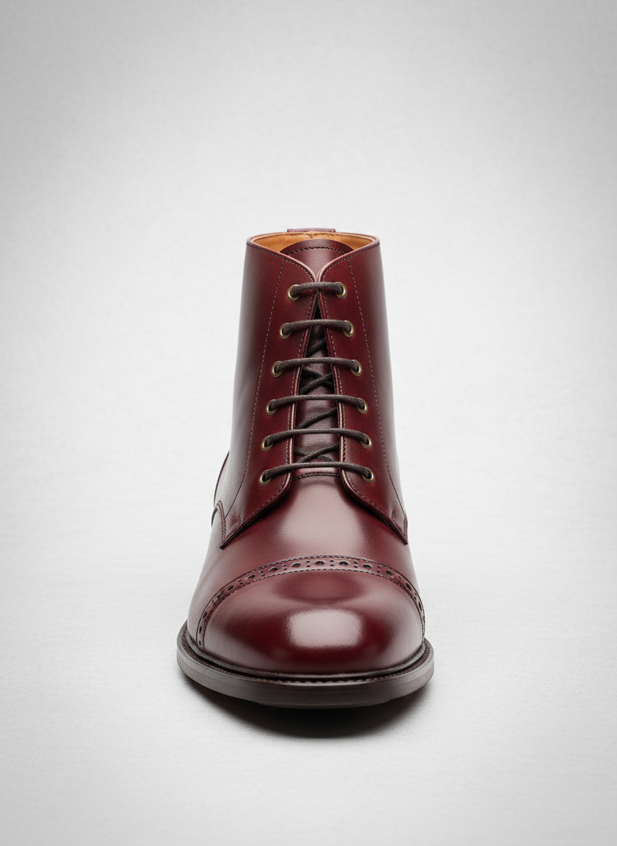 Lumina Cap-Toe Dress Boot Size 10 Burgundy Main Image