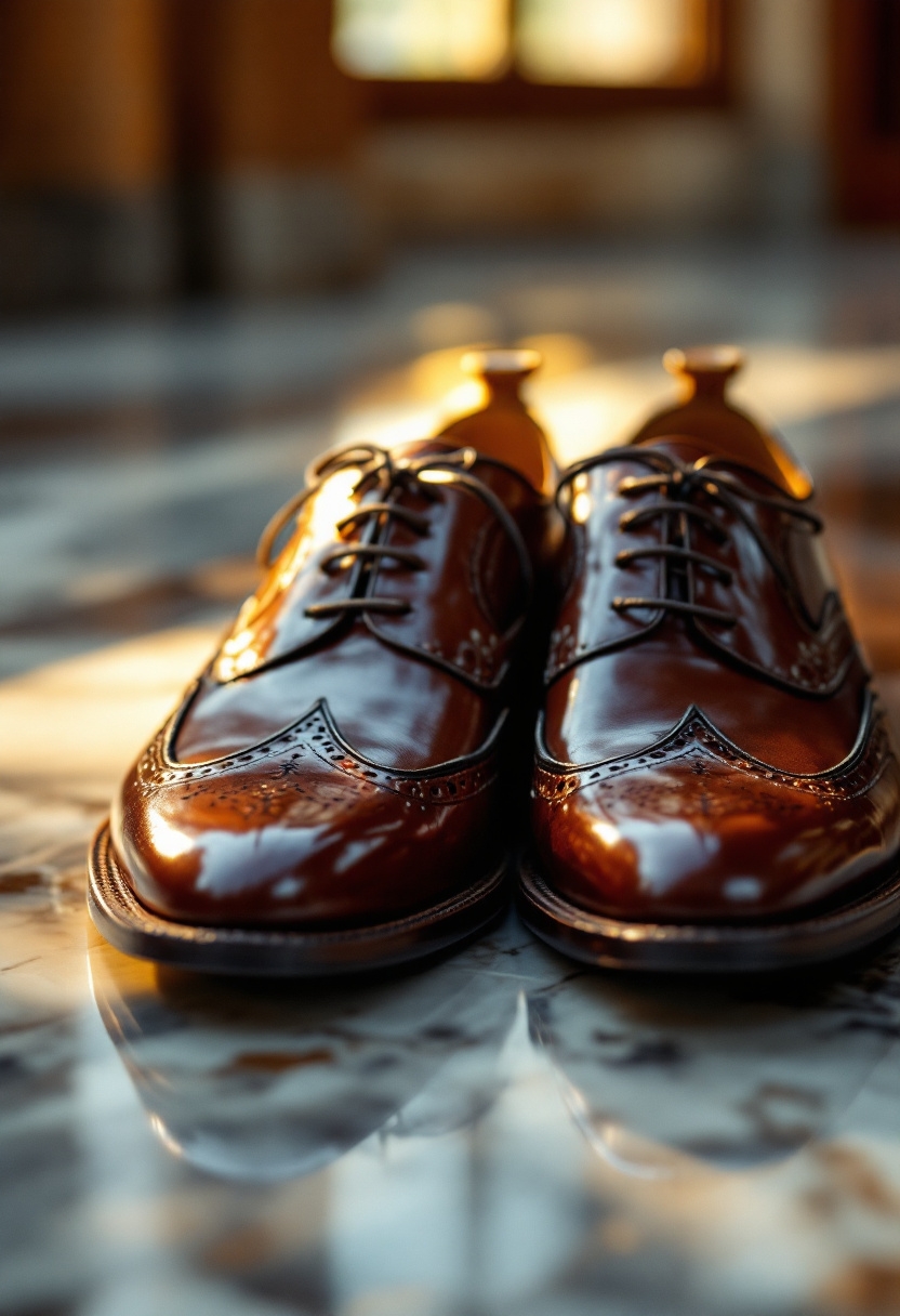 Chestnut Wingtip Oxford Brogues Main Image